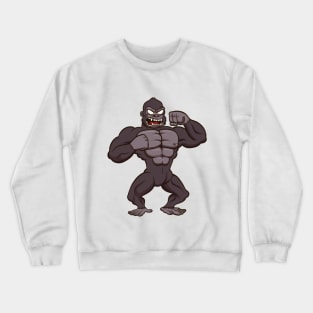 Angry Gorilla Beating His Chest Crewneck Sweatshirt